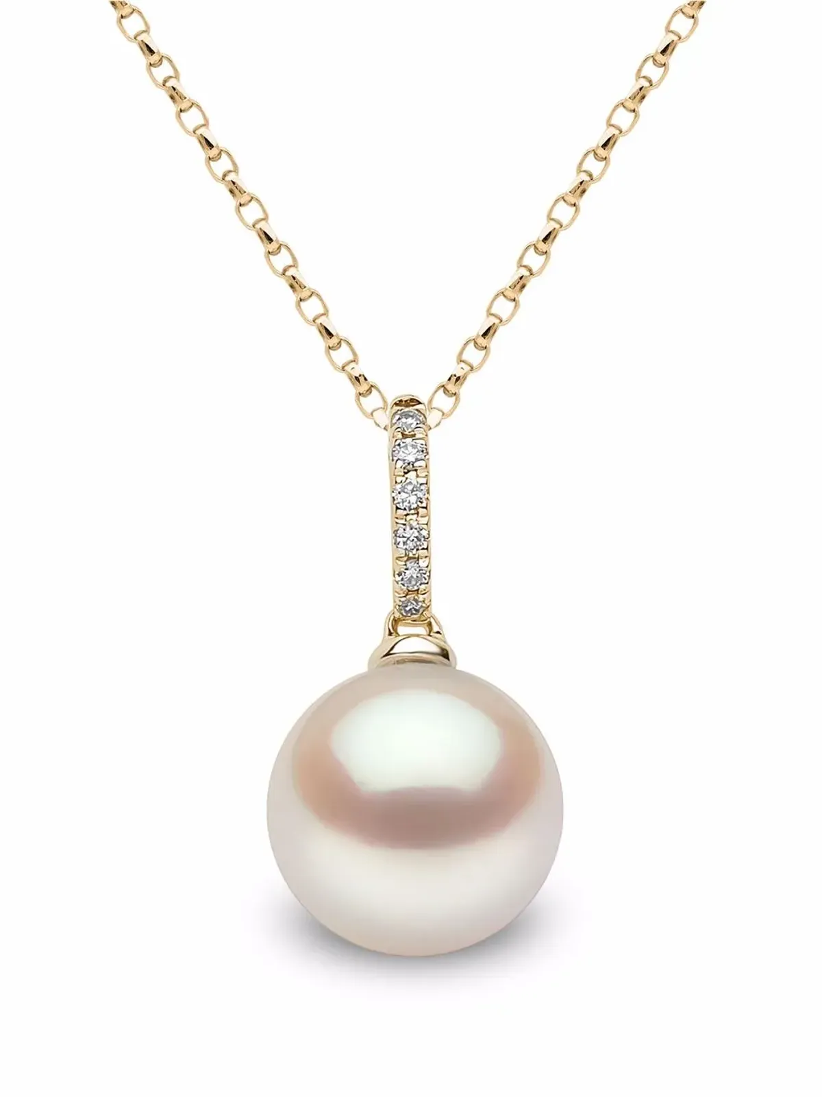 Yoko London 18kt イエローゴールド 淡水パールとダイヤモンド ネックレス - 画像1