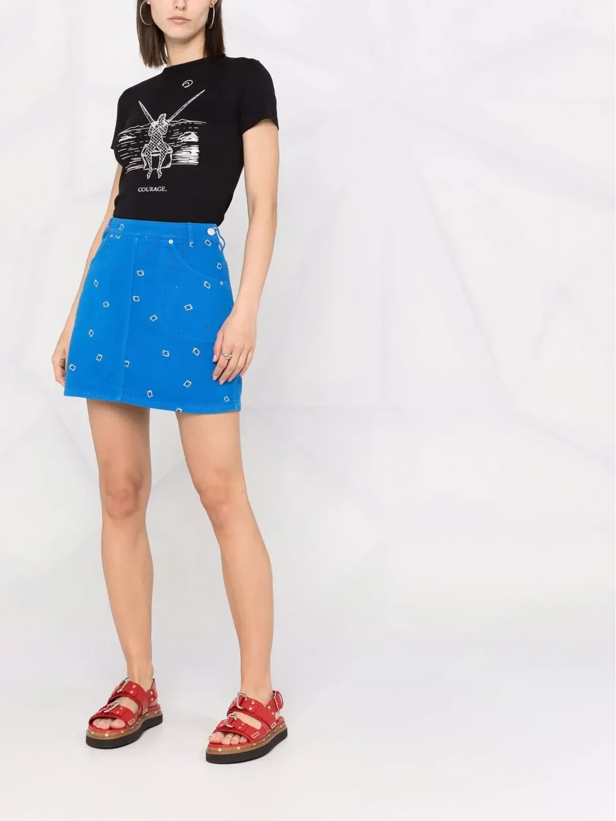 Kenzo ペイズリープリントスカート - 画像2