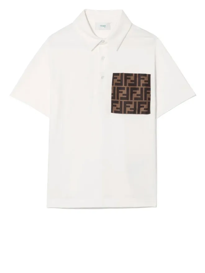 Fendi Kids Fendi Kids コントラストパネルディテールのトップスの商品画像