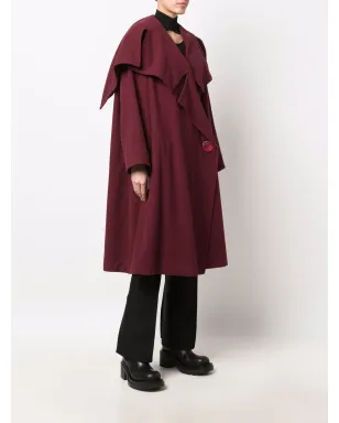 Issey Miyake Pre-Owned 1980年代オーバーサイズプリーツコート - レッド - サムネイル3