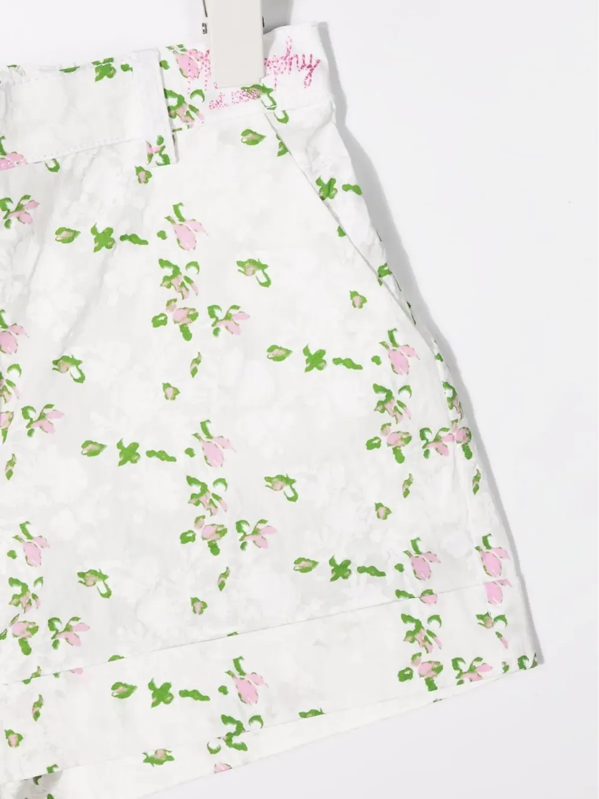 Philosophy Di Lorenzo Serafini Kids 花柄プリントのコットンショーツ - 画像3