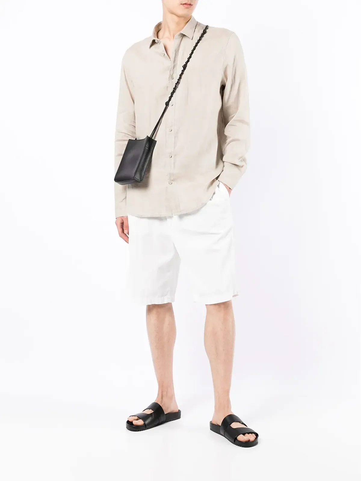 Armani Exchange リネン素材の長袖シャツ - グレー - 画像2