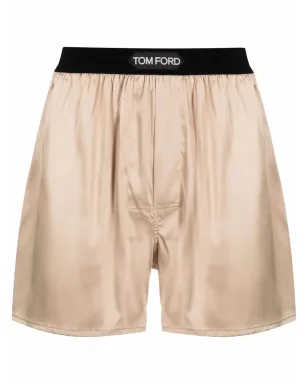 TOM FORD ロゴ入りウエスト シルク ボクサー - サムネイル1