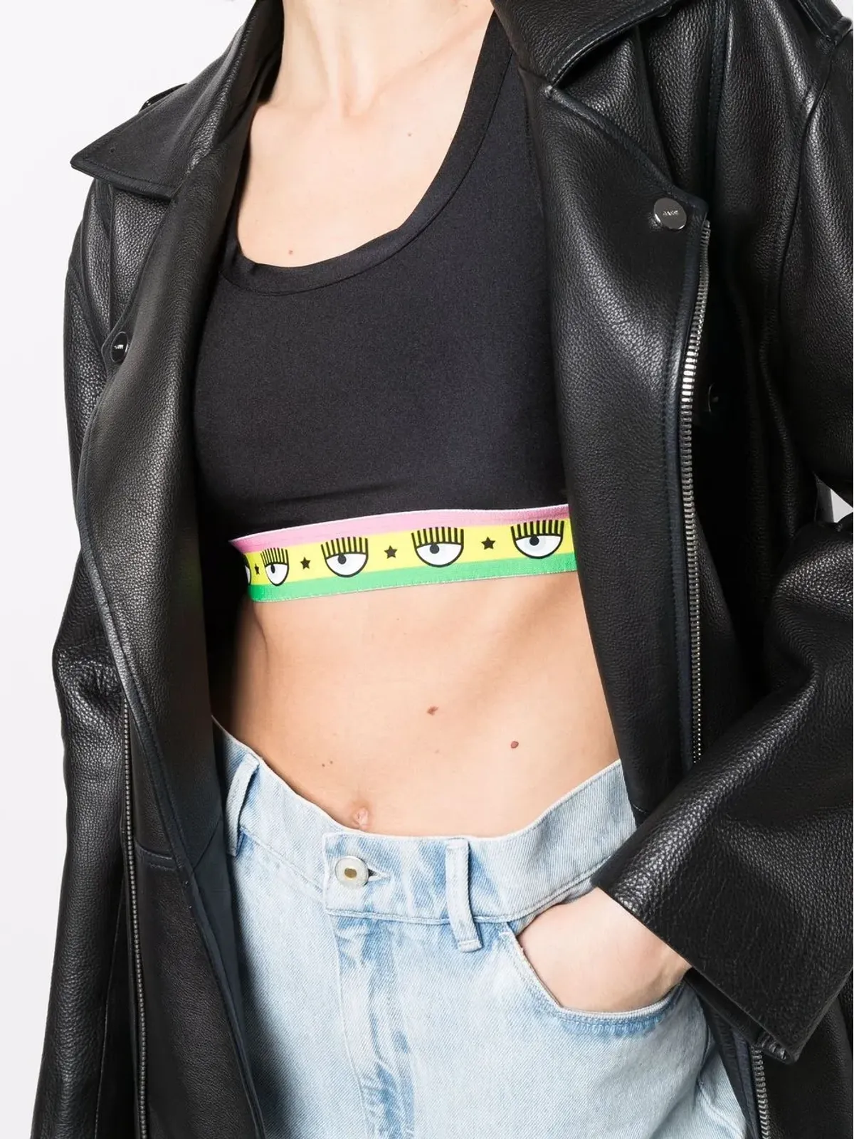 Chiara Ferragni Logomania クロップトップ - 画像5