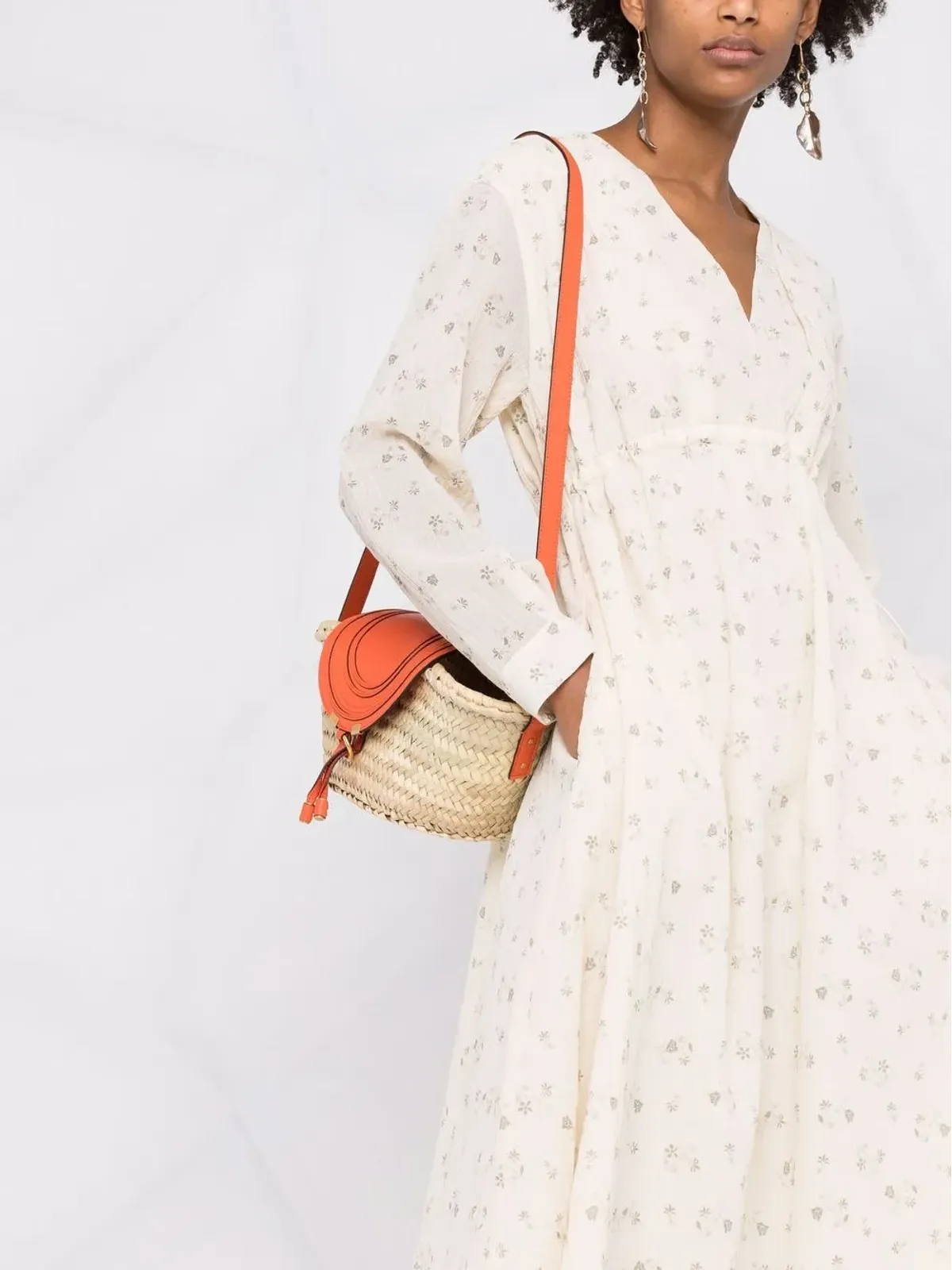 Fabiana Filippi 花柄プリント フレアドレス - 画像5