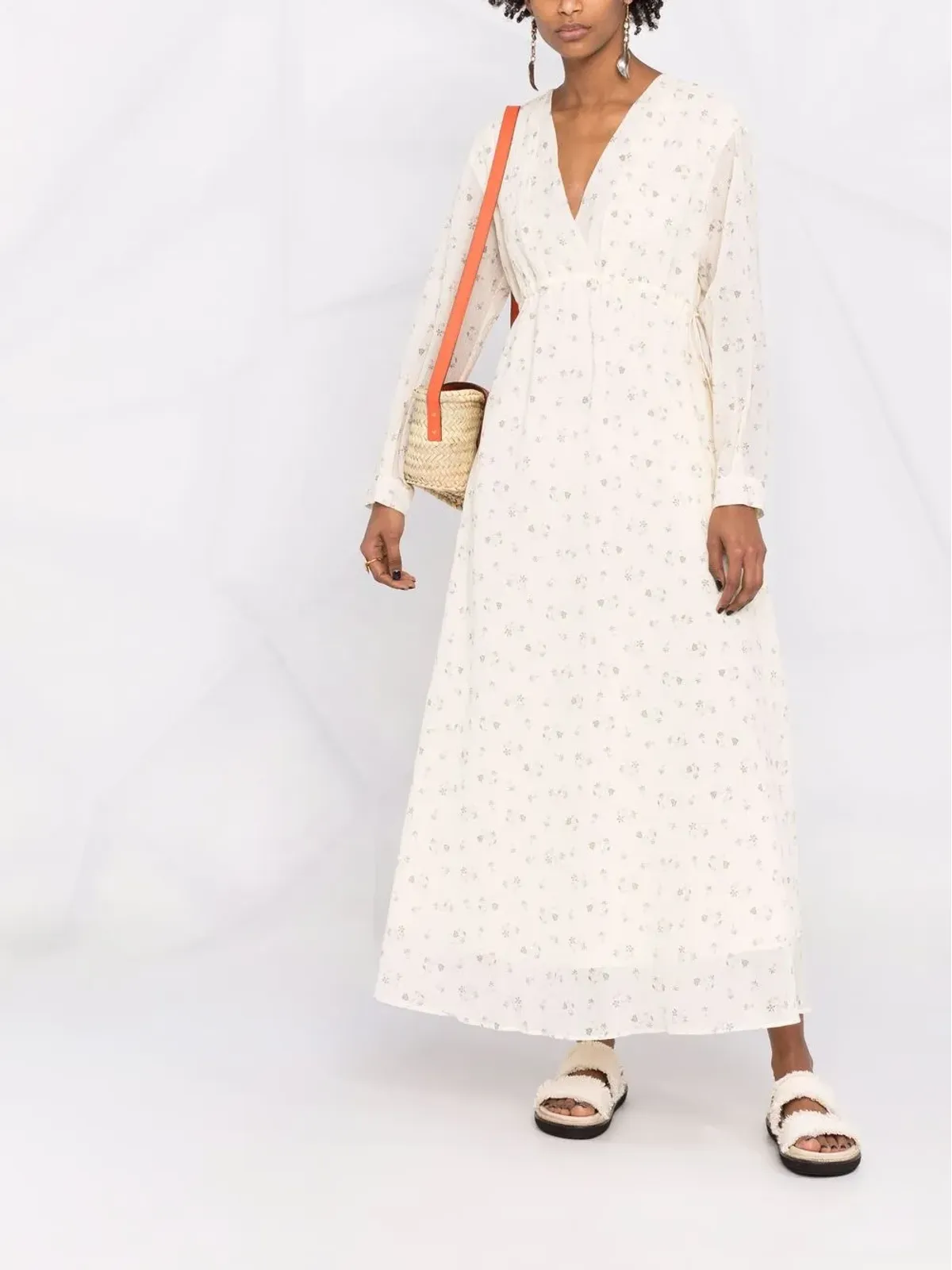 Fabiana Filippi 花柄プリント フレアドレス - 画像2