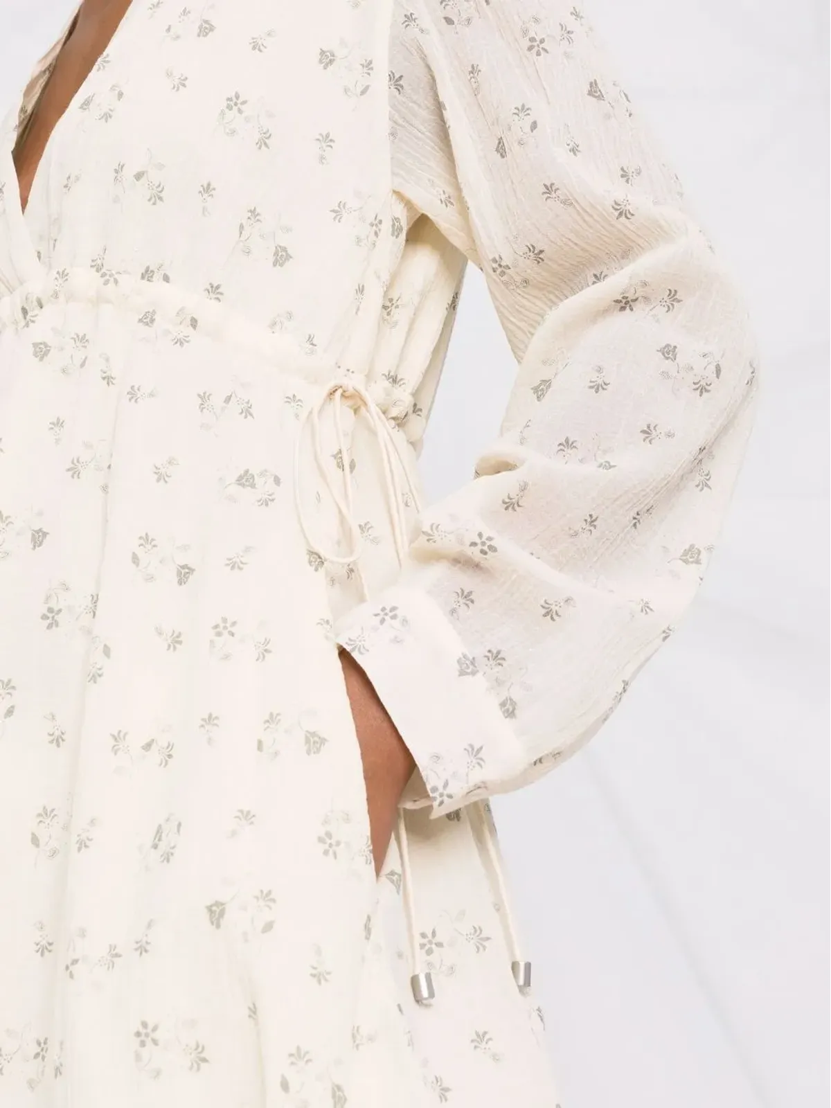 Fabiana Filippi 花柄プリント フレアドレス - 画像3