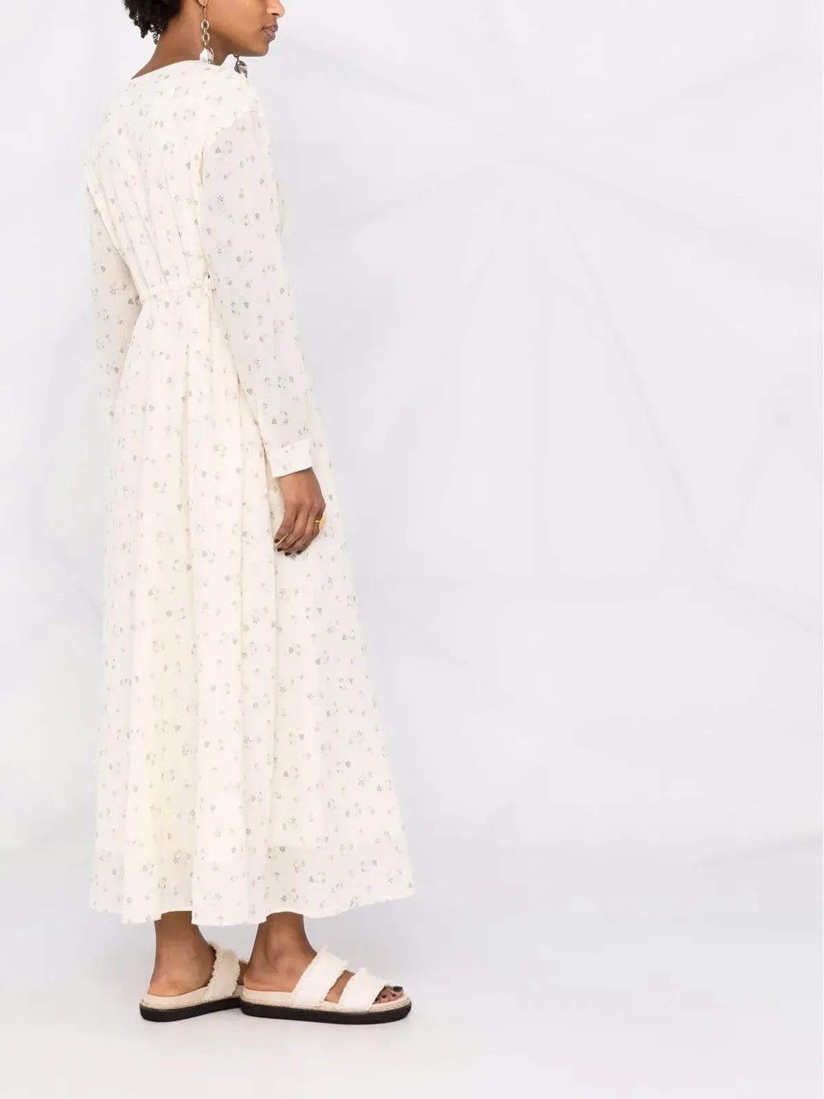 Fabiana Filippi 花柄プリント フレアドレス - 画像4