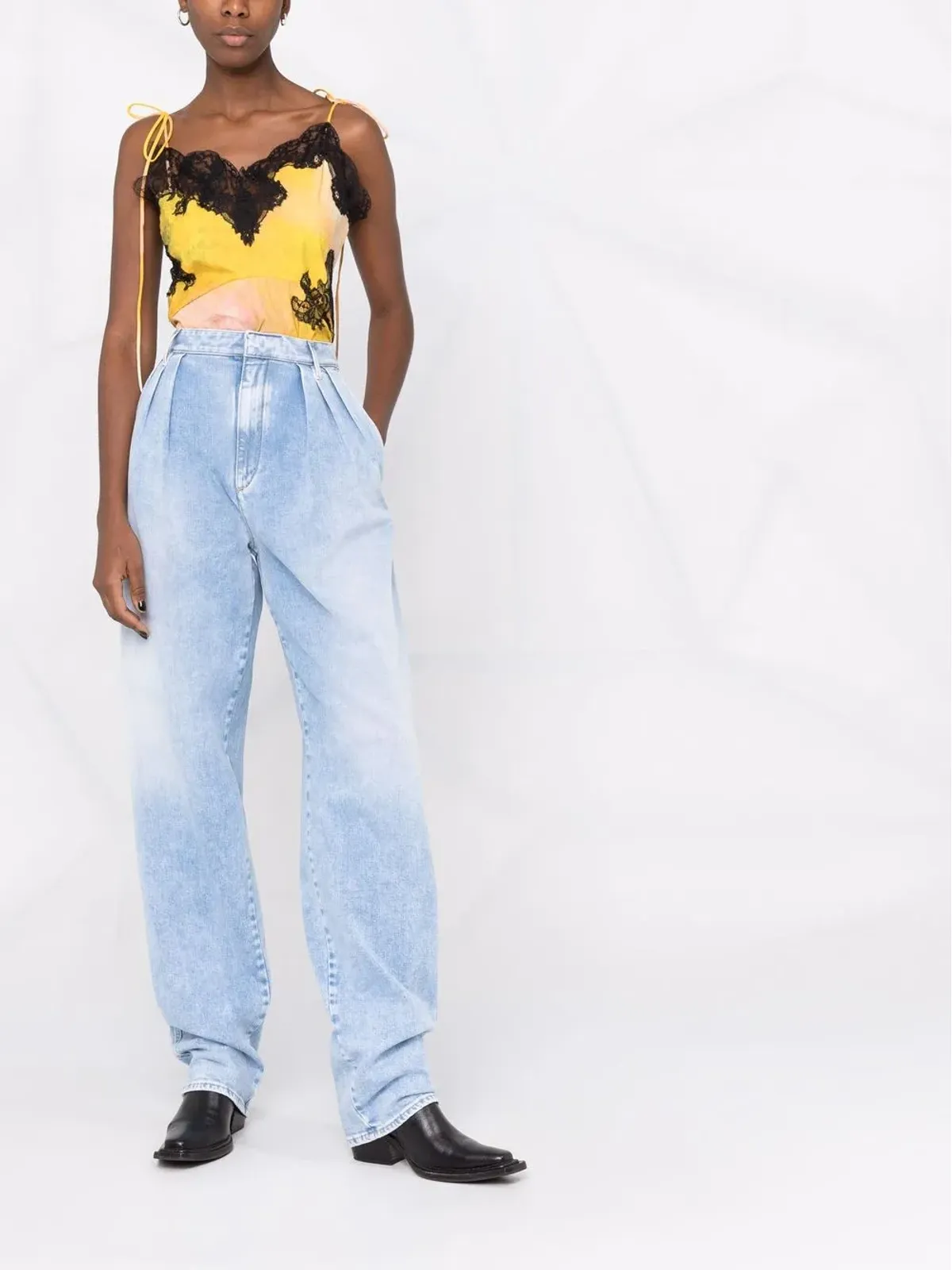 DSQUARED2 ハイウエスト ボックスジーンズ - 画像2