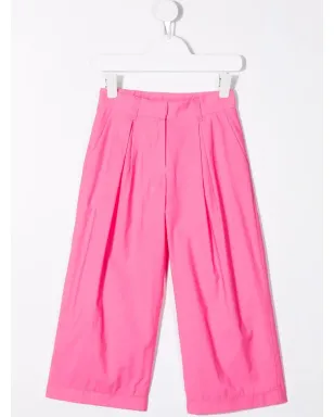 PUCCI Junior ストレートレッグ ボックスプリーツ トラウザー ピンク - サムネイル1
