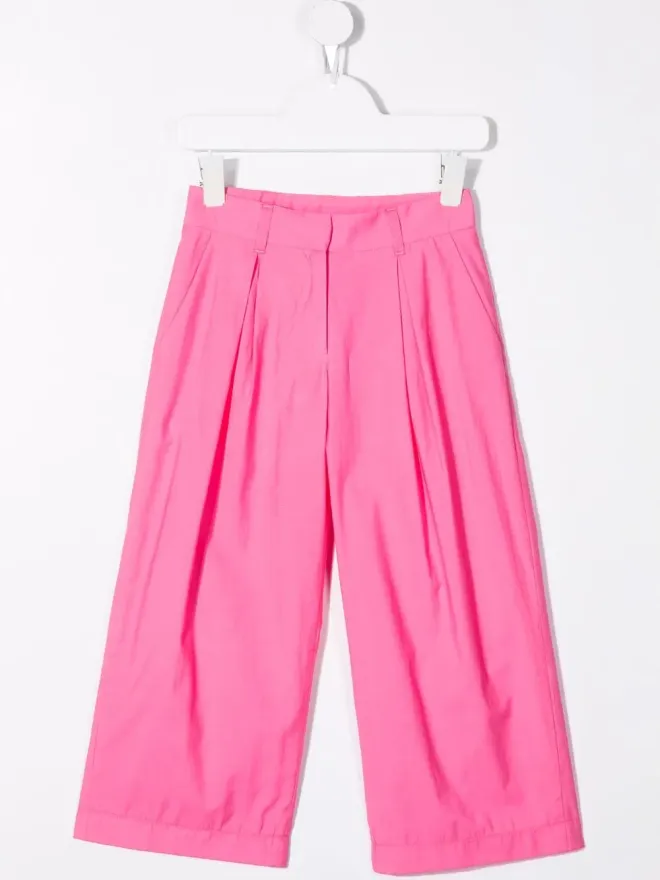 PUCCI Junior PUCCI Junior ストレートレッグ ボックスプリーツ トラウザー ピンクの商品画像