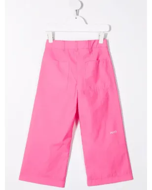 PUCCI Junior ストレートレッグ ボックスプリーツ トラウザー ピンク - サムネイル2