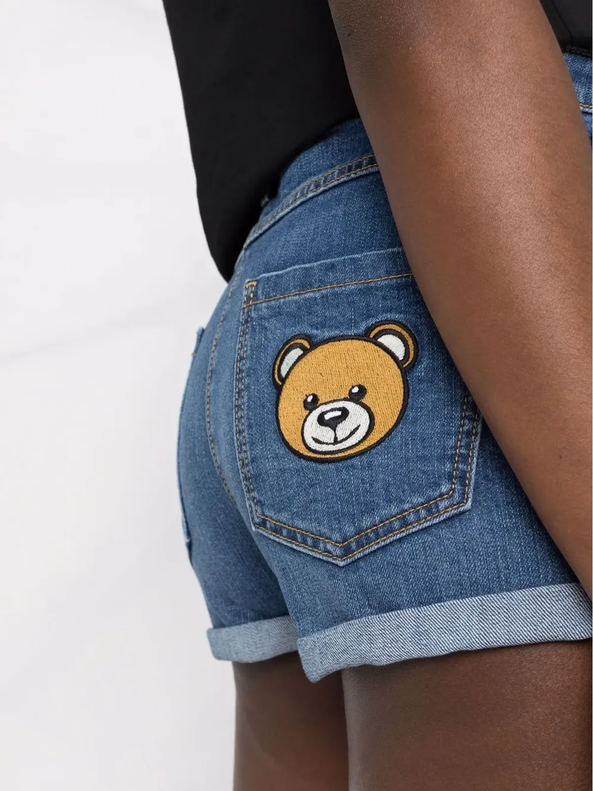 Moschino テディベアパッチ デニムショーツ - 画像5