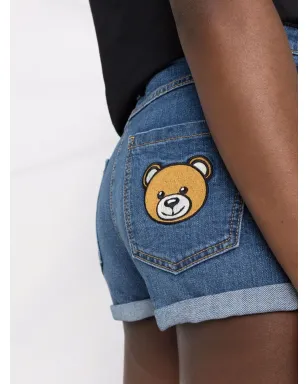 Moschino テディベアパッチ デニムショーツ - サムネイル5