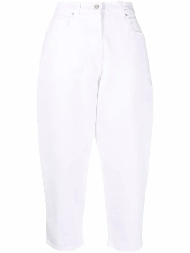 Fabiana Filippi Fabiana Filippi クロップド テーパードパンツ - ホワイトの商品画像