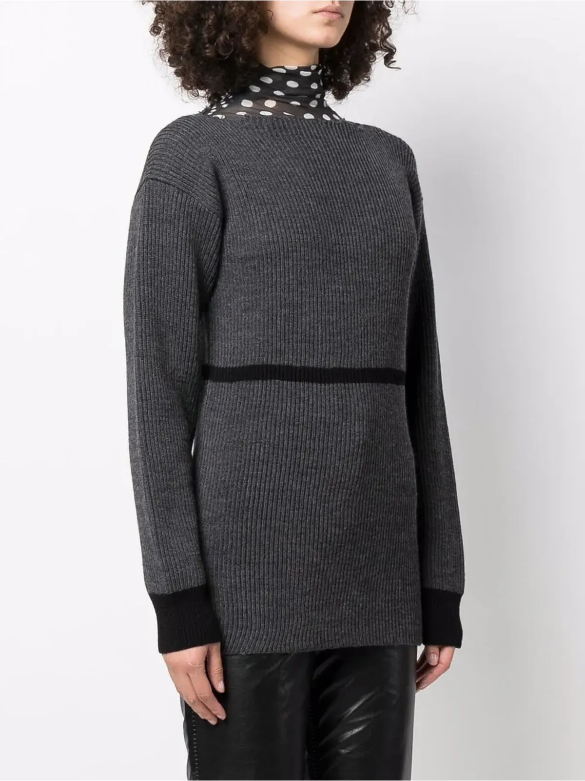 Maison Margiela リブ編みニット ジャンパー - 画像3