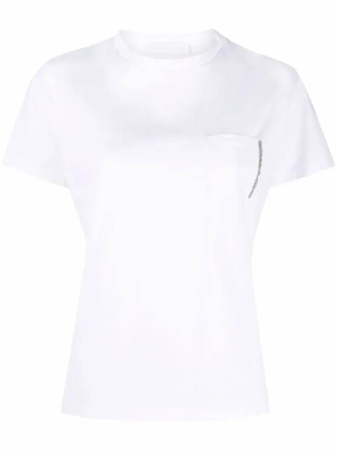 Fabiana Filippi Fabiana Filippi ビーズディテール ポケット Tシャツの商品画像