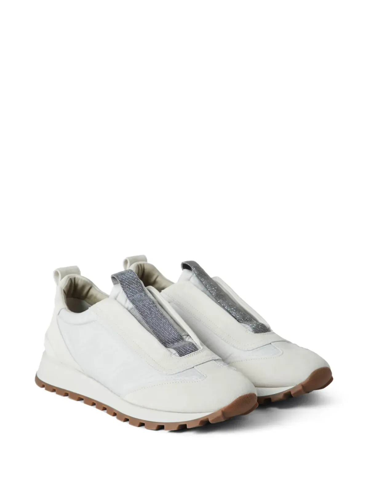 Brunello Cucinelli ビーズ装飾ローカットスニーカー - 画像2