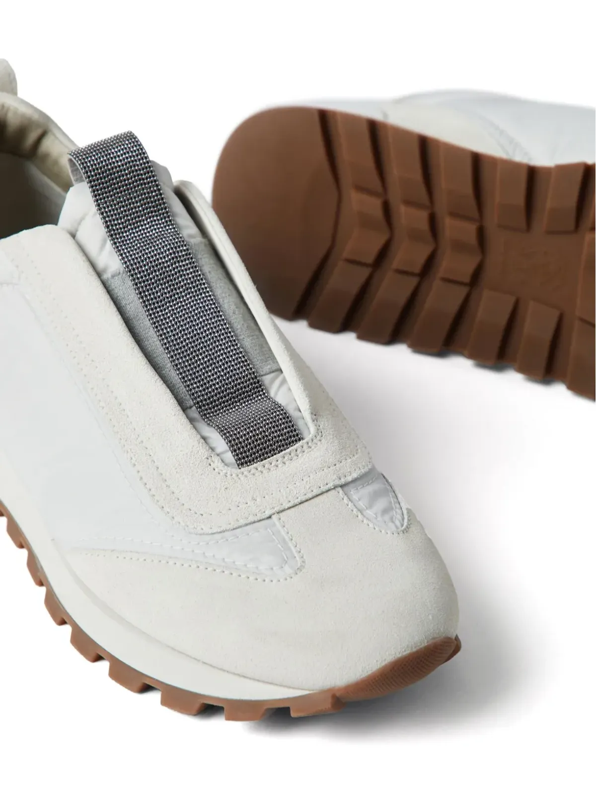 Brunello Cucinelli ビーズ装飾ローカットスニーカー - 画像4