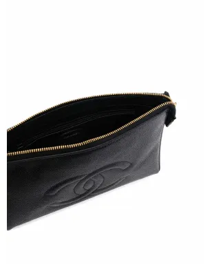 CHANEL Pre-Owned 1996 CCロゴエンボス クラッチバッグ - ブラック - サムネイル5