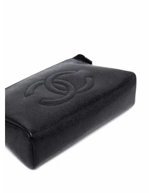 CHANEL Pre-Owned 1996 CCロゴエンボス クラッチバッグ - ブラック - サムネイル4