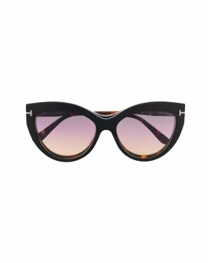 TOM FORD Eyewear 着脱式フレーム キャットアイメガネ - ブラウン - サムネイル2