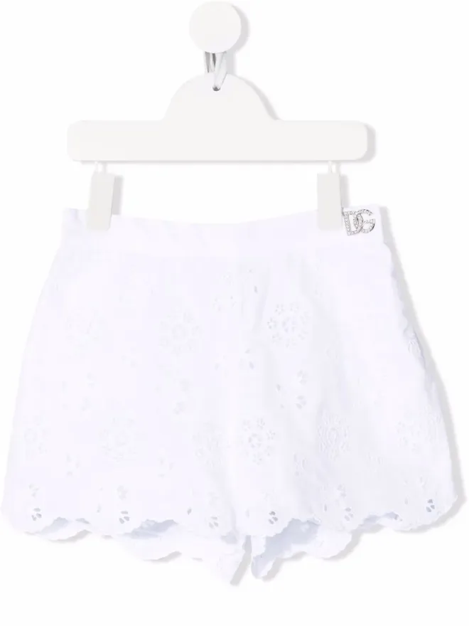 Dolce & Gabbana Kids Dolce & Gabbana Kids 花柄刺繍レースショーツの商品画像