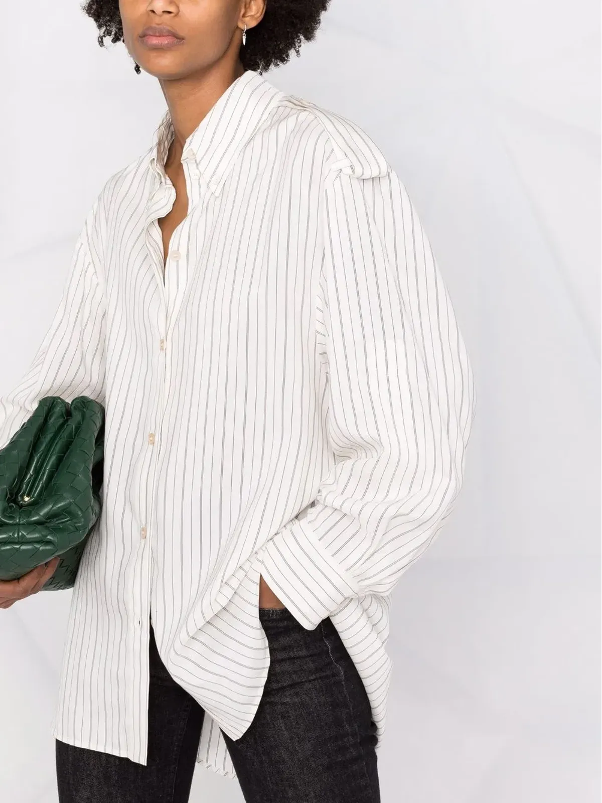 ISABEL MARANT ピンストライプ柄ボタン留めシャツ - 画像5