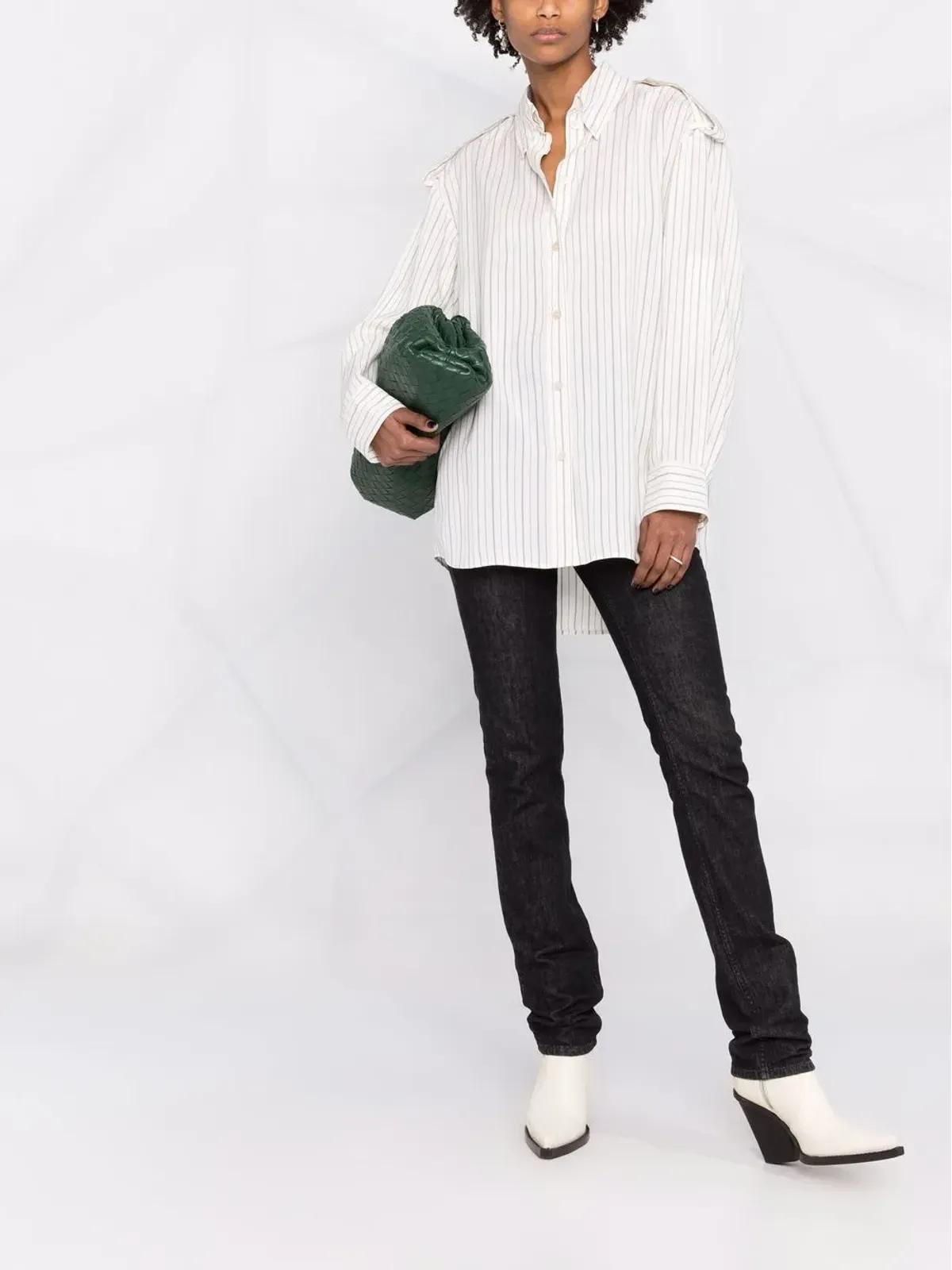 ISABEL MARANT ピンストライプ柄ボタン留めシャツ - 画像2