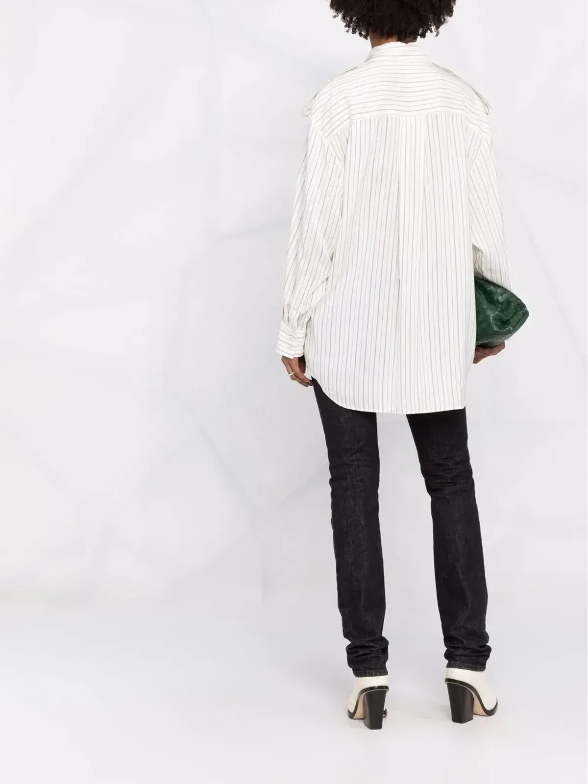 ISABEL MARANT ピンストライプ柄ボタン留めシャツ - 画像4