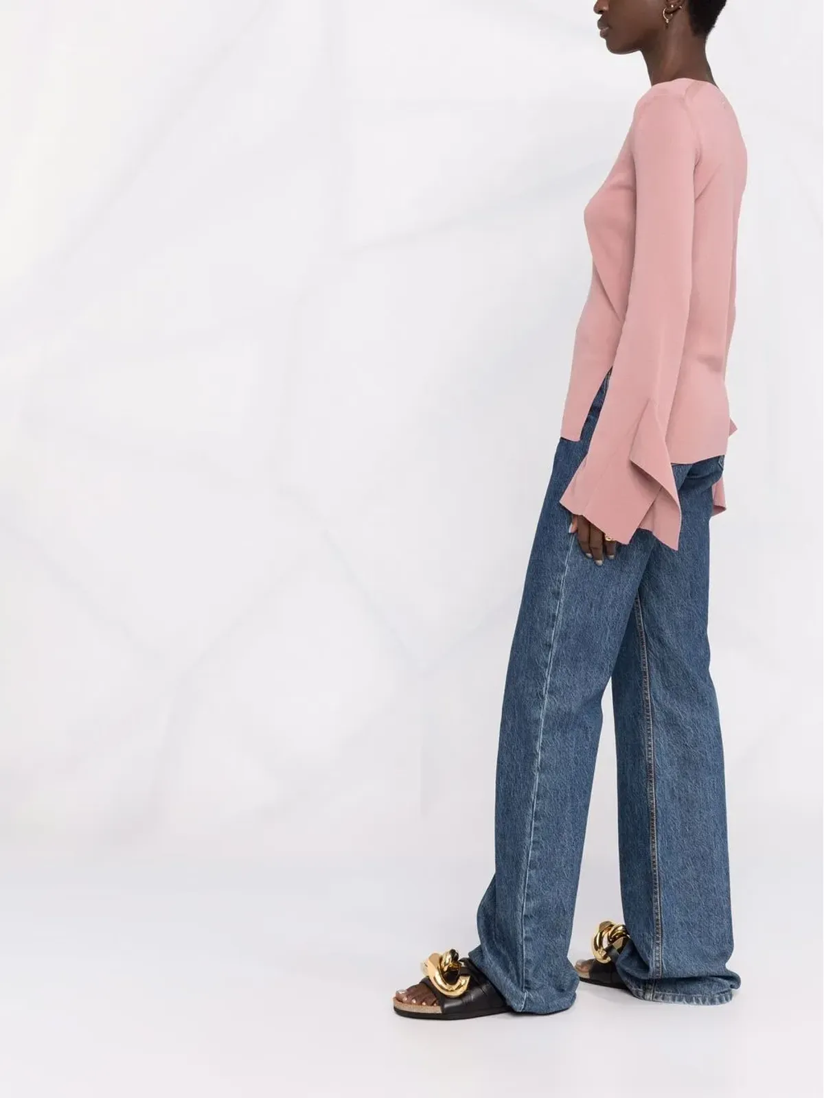 DONDUP ドレープ長袖ニットトップ - 画像4