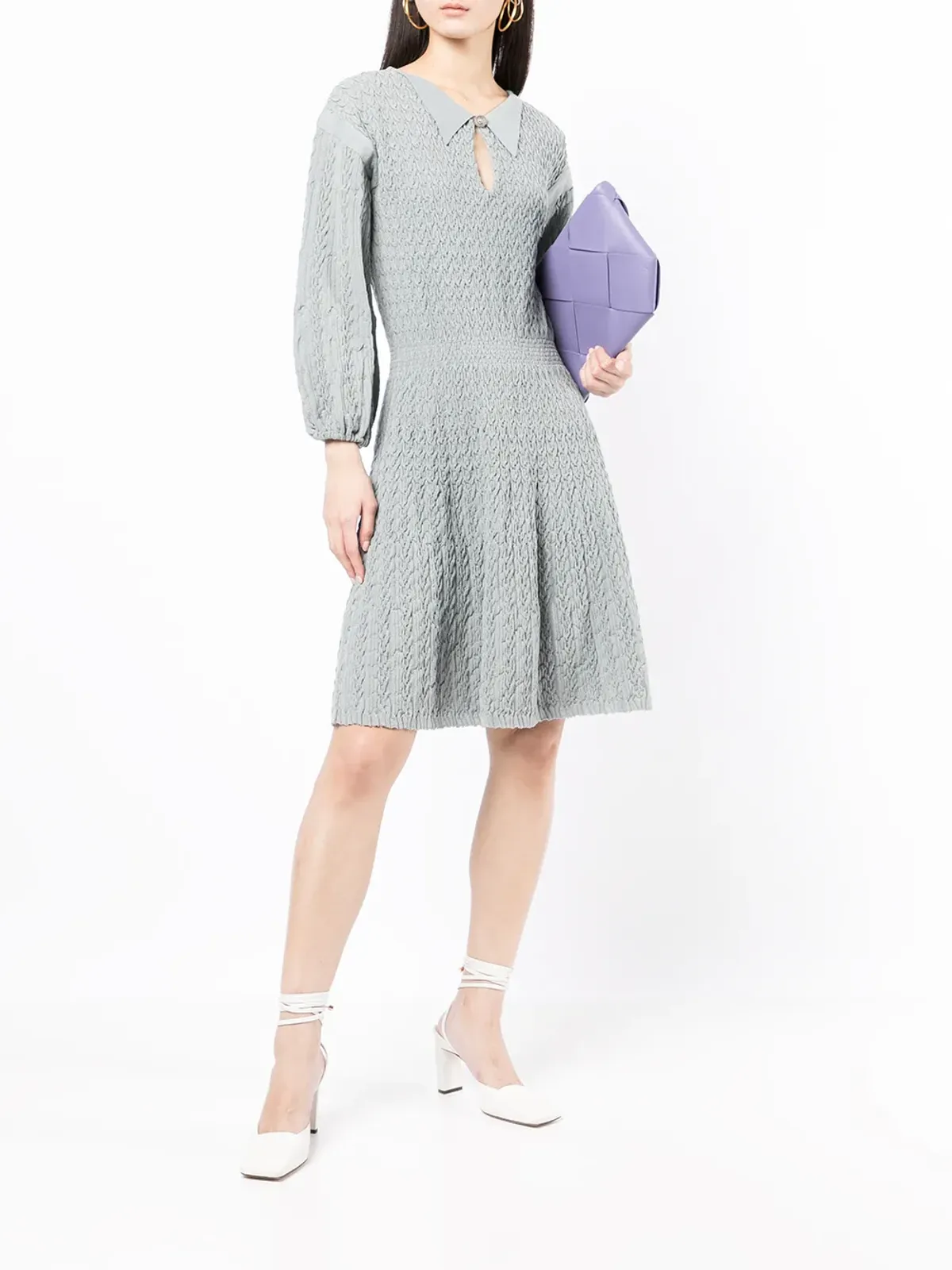 CHANEL ビンテージ リュシュニットドレス - グレー - 画像2