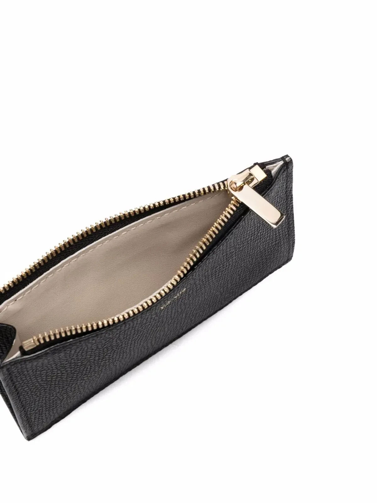 Valextra zip-up leather wallet - Black - 画像3
