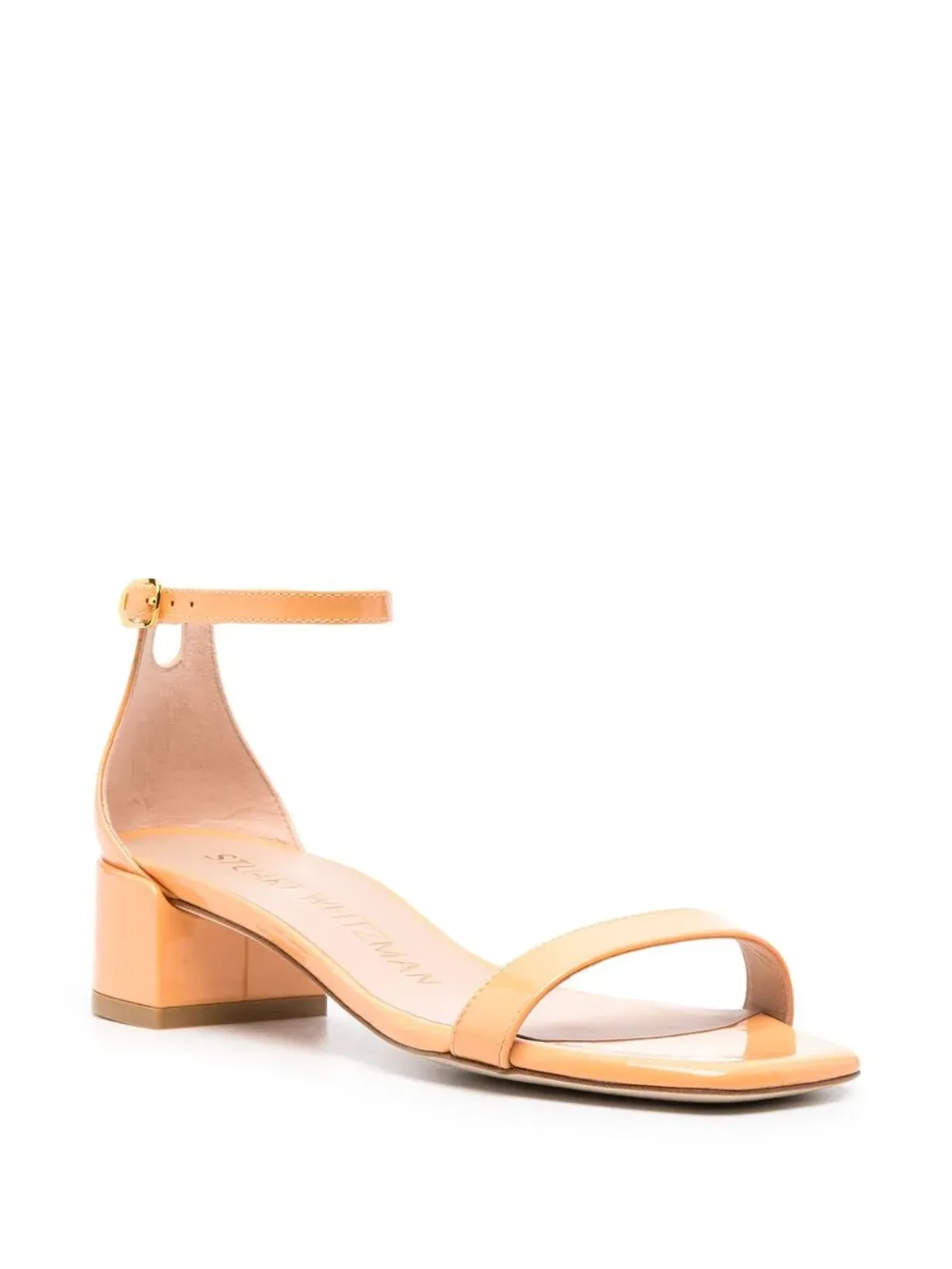 Stuart Weitzman ヌディストカーブ・パテントサンダル - オレンジ - 画像2