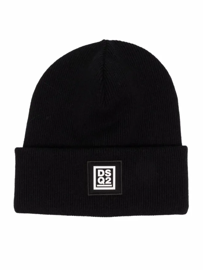 Dsquared2 DSQUARED2 ロゴパッチ付きビーニーハットの商品画像