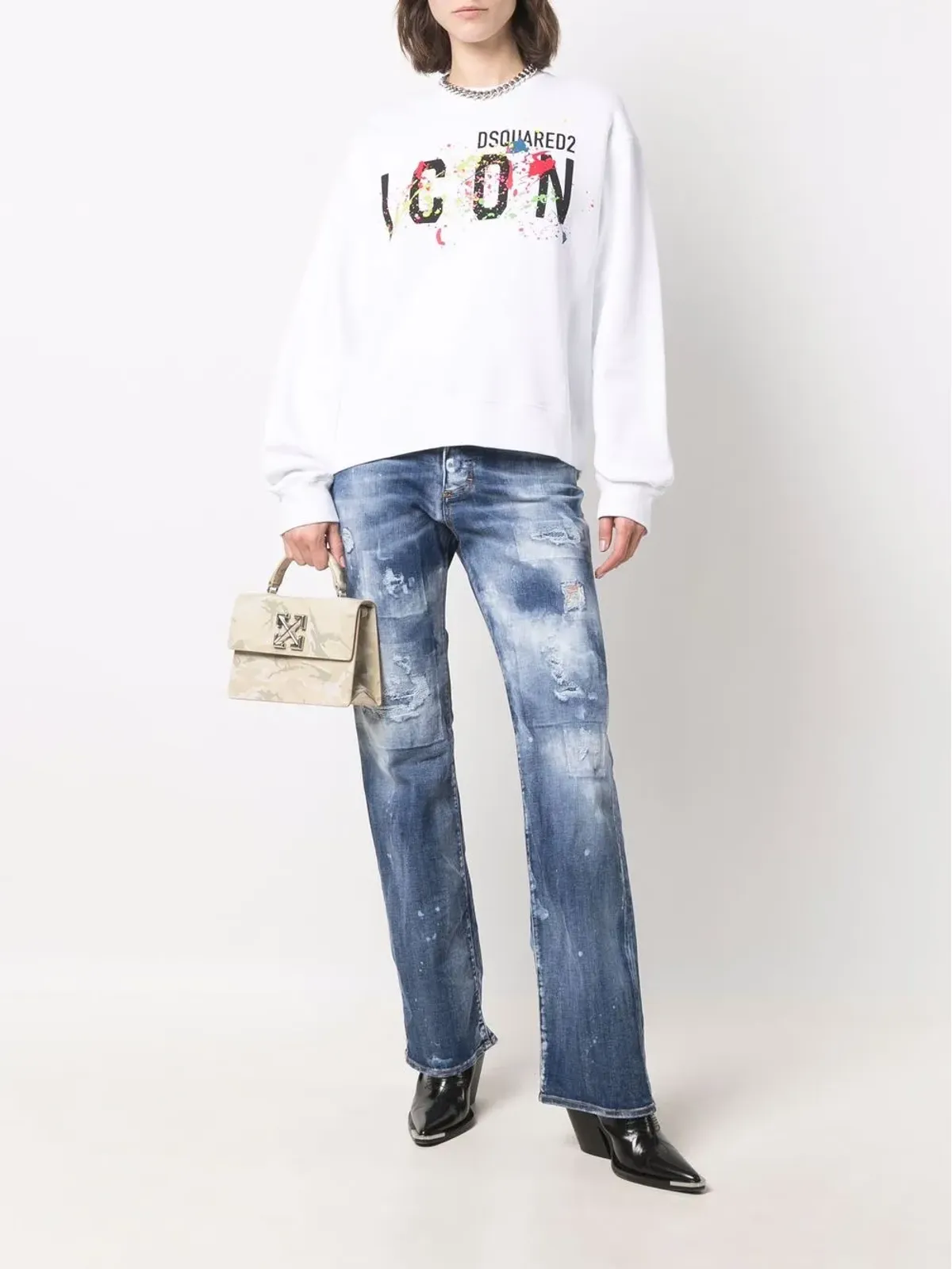 DSQUARED2 ハイウエスト タイダイ ジーンズ - 画像2