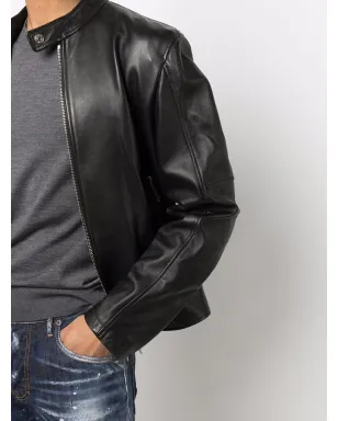 DSQUARED2 レザー バイカージャケット - サムネイル5
