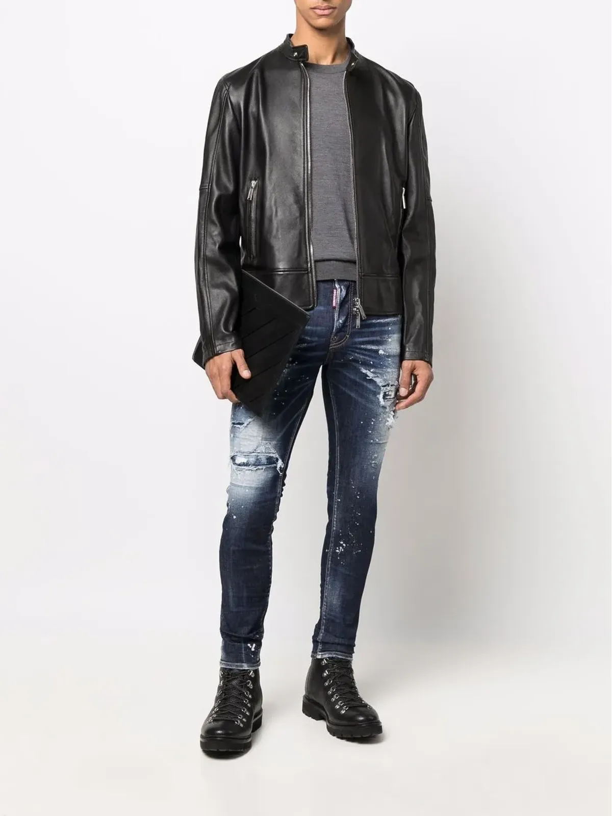 DSQUARED2 レザー バイカージャケット - 画像2