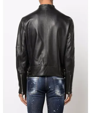 DSQUARED2 レザー バイカージャケット - サムネイル4