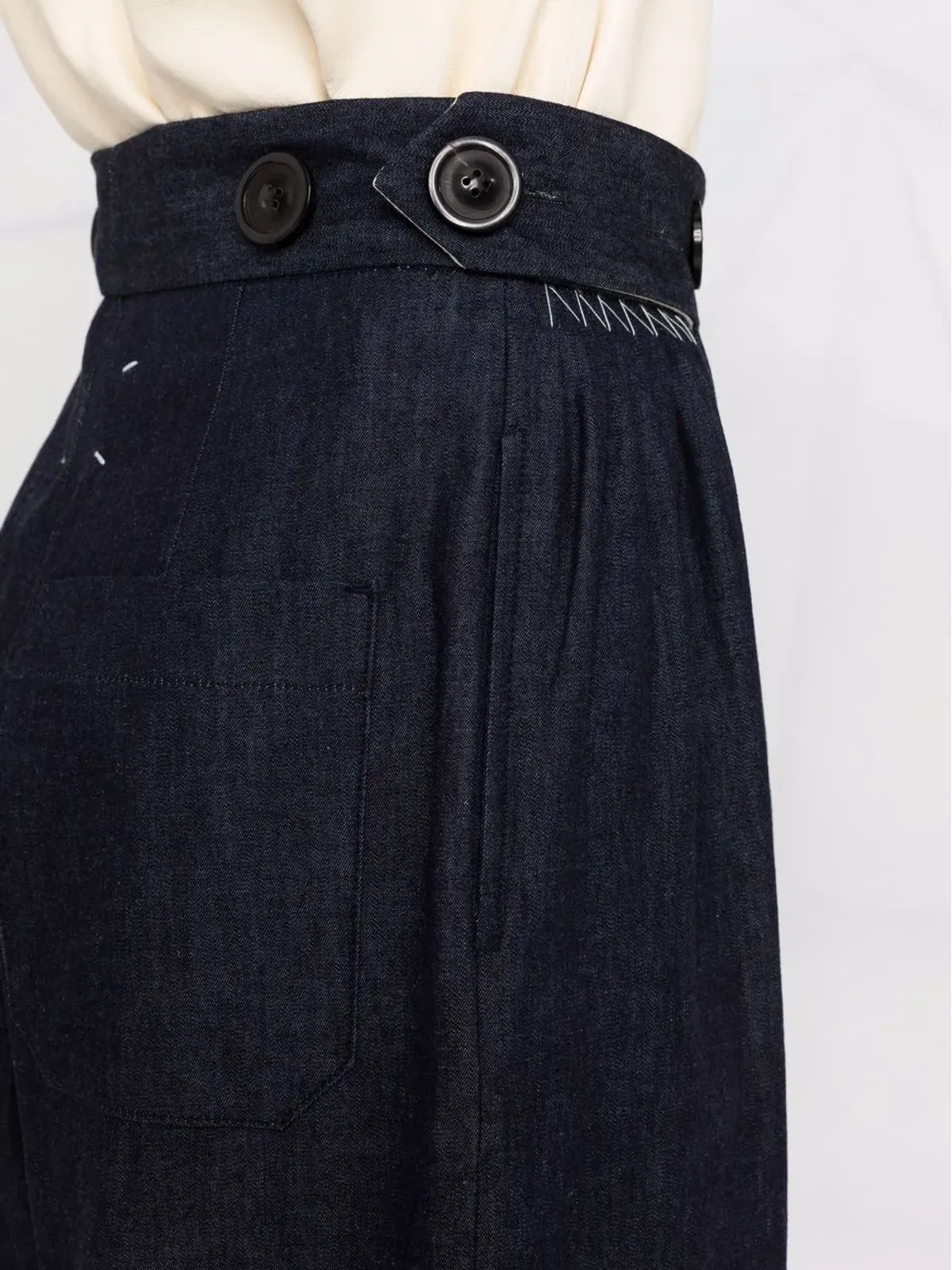 Maison Margiela ワイドレッグデニムパンツ - 画像3