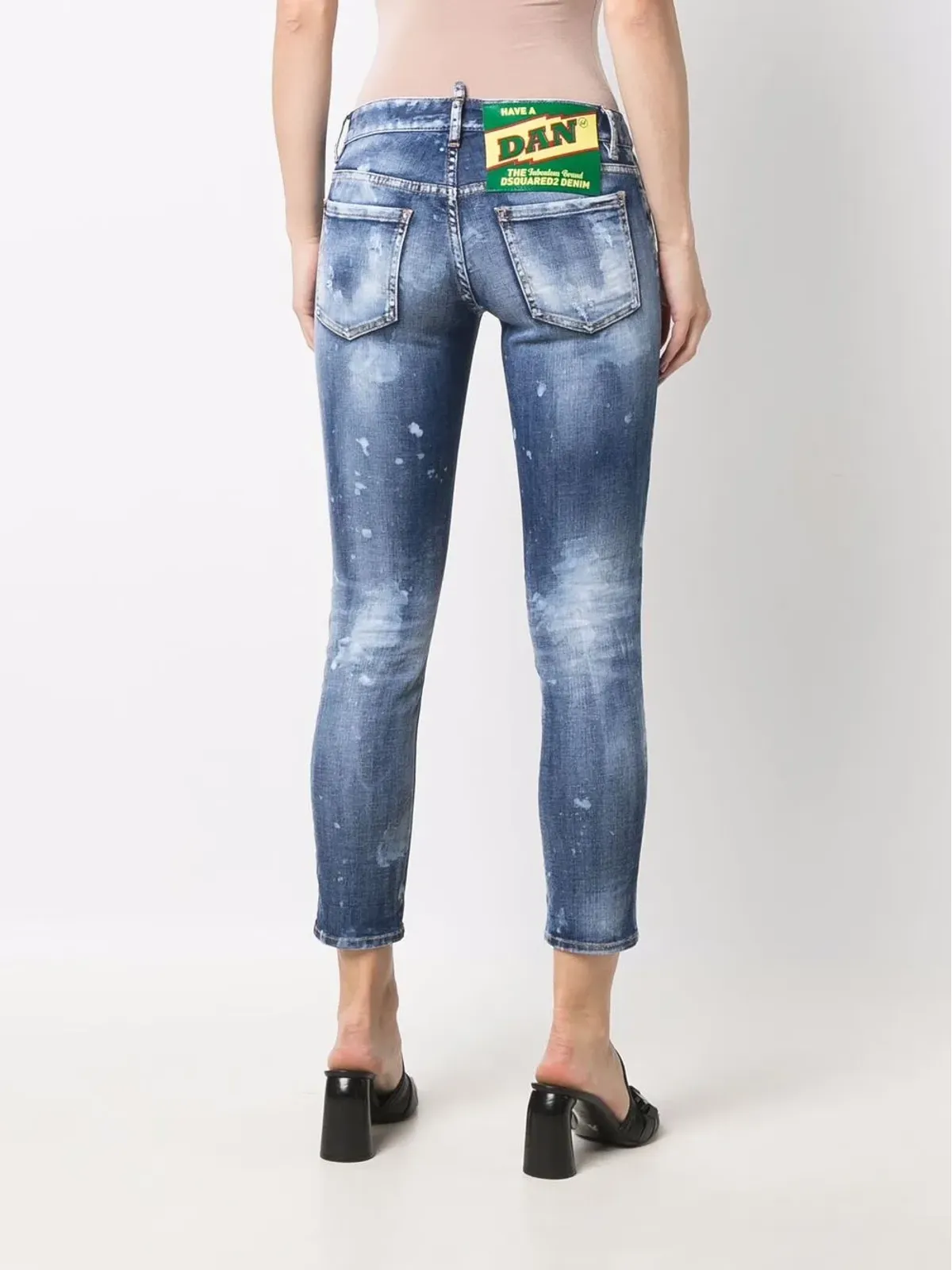 DSQUARED2 ダメージデニム クロップドジーンズ - ブルー - 画像4