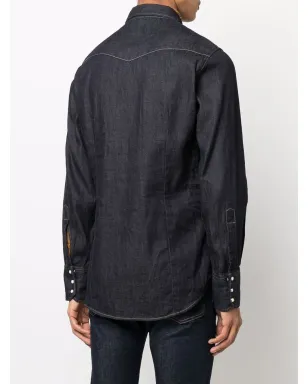 DSQUARED2 ダークウォッシュデニムシャツ - サムネイル4