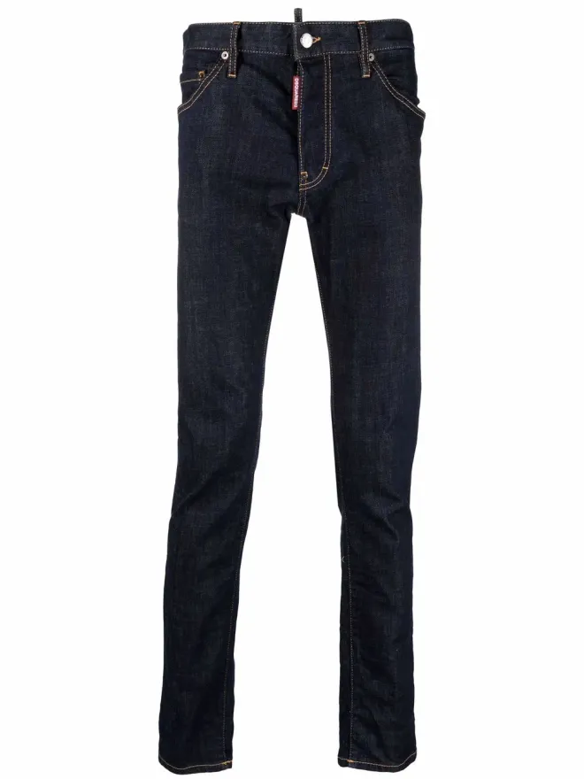Dsquared2 DSQUARED2 ロゴプリント スリムフィット ジーンズ - ブルーの商品画像
