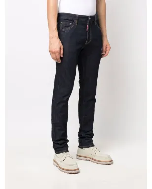 DSQUARED2 ロゴプリント スリムフィット ジーンズ - ブルー - サムネイル3