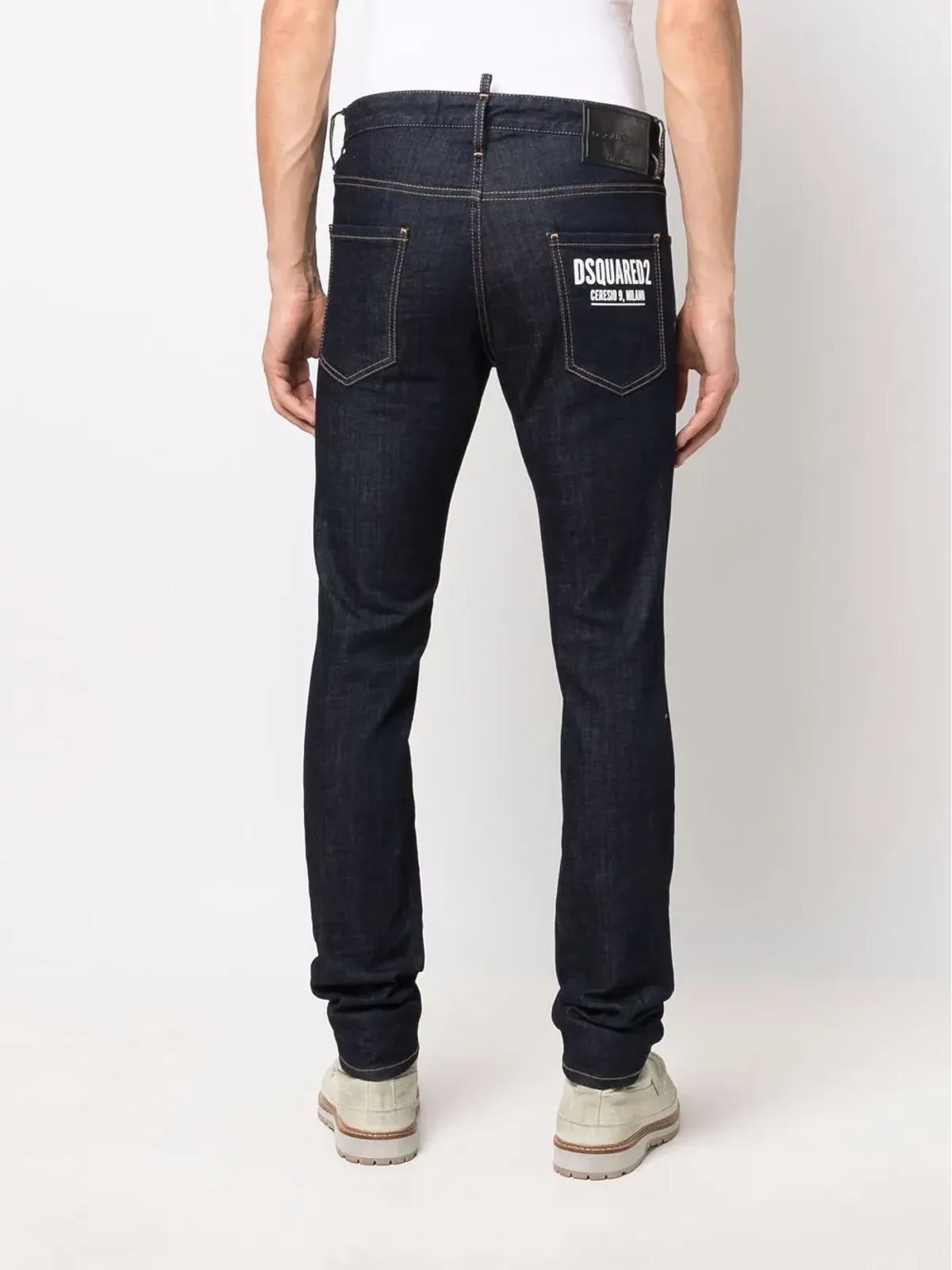 DSQUARED2 ロゴプリント スリムフィット ジーンズ - ブルー - 画像4