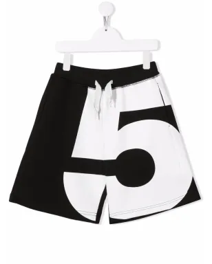 DSQUARED2 KIDS ナンバープリント トラックショーツ ブラック - サムネイル1
