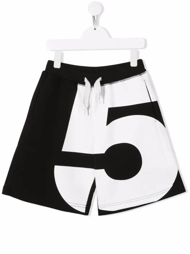 DSQUARED2 KIDS DSQUARED2 KIDS ナンバープリント トラックショーツ ブラックの商品画像