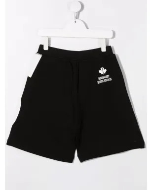 DSQUARED2 KIDS ナンバープリント トラックショーツ ブラック - サムネイル2