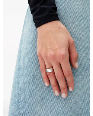 MM6 Maison Margiela ミニマルエングレーブド リング - サムネイル4