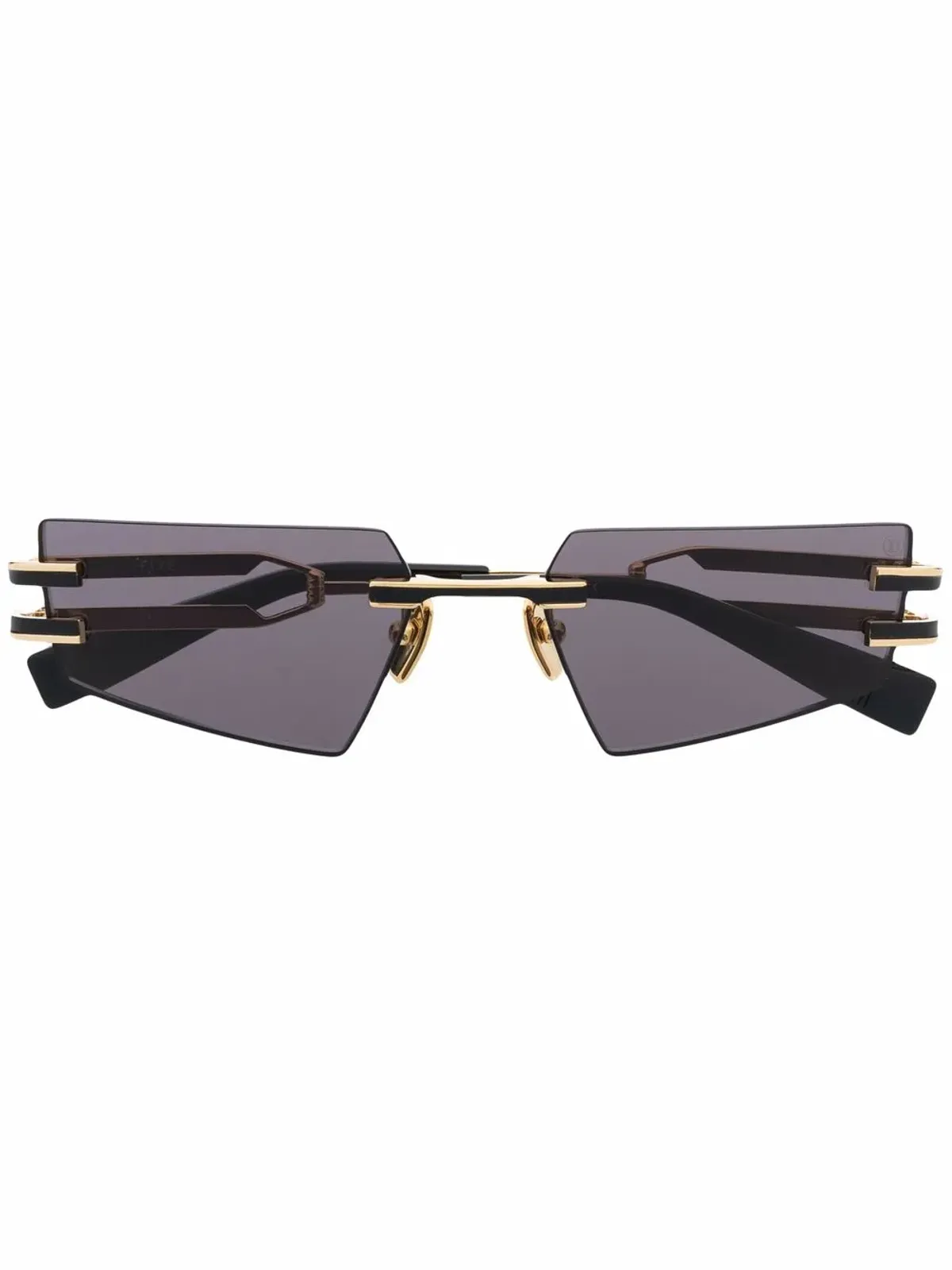 Balmain Eyewear 幾何学的フレームレスサングラス - 画像1
